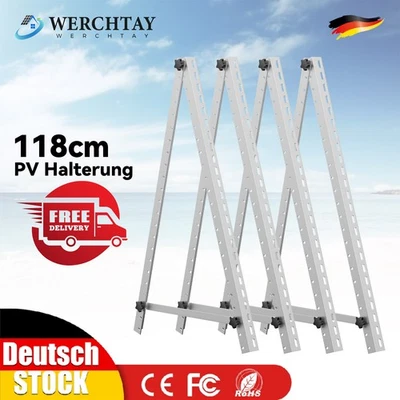 MARKENLOS 4x PV Halter 118cm Solarpanel Solarmodul Aufständerung Photovoltaik Flachdach