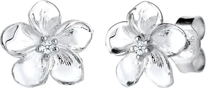 Elli DIAMONDS Orecchini Donne Fiore Frangipane Diamante (0,03Ct) in Argento Ster - Foto 1 di 12