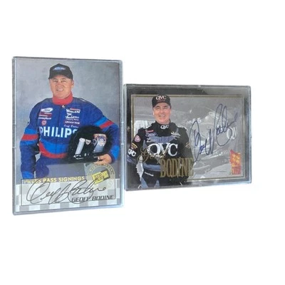Set Of 2- 1998 / 1996 Press Pass VIP Racing Geoff Bodine Limited Edition Signed - Image 1 of 4
