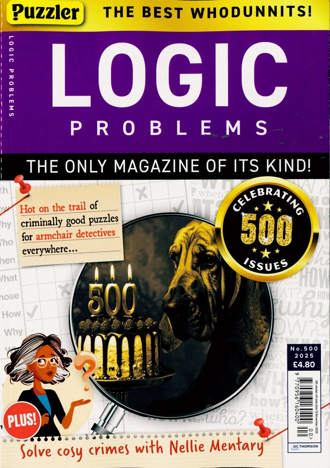 PUZZLER LOGIC PROBLEMS MAGAZINE NO 500 - Image 1 of 1