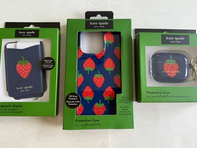 NUEVO EN CAJA-Kate Spade Funda iPhone 16 Pro, Cartera Magnética y Estuche Protector AirPod Pro Foto 1 de 4