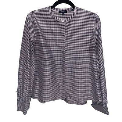 Camisa Theory Mujer Pequeña Guinga Top Oficina Blusa Corpcore Carrera Negocios Foto 1 de 4