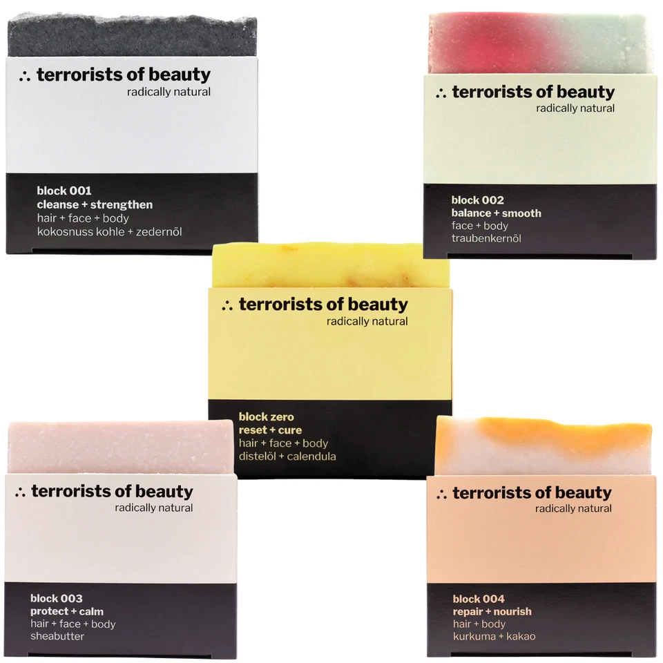 feste Dusch-, Gesichts- und Haarseife block Zero-004  – 100g - therefore beauty - Bild 1 von 4
