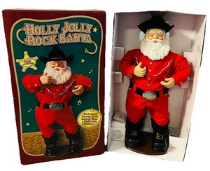 Holly Jolly Rock 62000 10 in Singing Hip-Swingin' Santa Cowboy 1999 - Picture 1 of 5