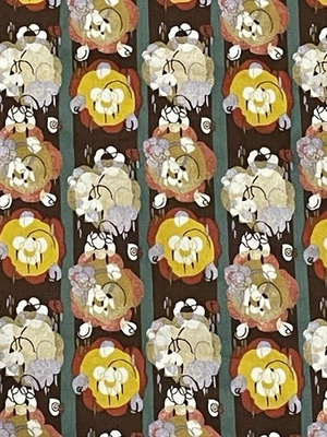 3 Yds Victoria & Albert Museum, London Rowan Westminster Fabric Flower Strips - Image 1 of 4