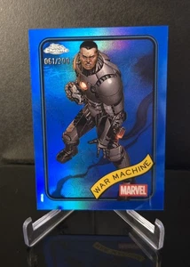 #'ed/299 🔥 2025 Topps Chrome Marvel Comics War Machine Blue Refractor Holo #194 - Bild 1 von 2