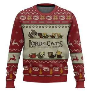 Funny Cat Cosplay Ugly Christmas Sweater - Picture 1 of 5