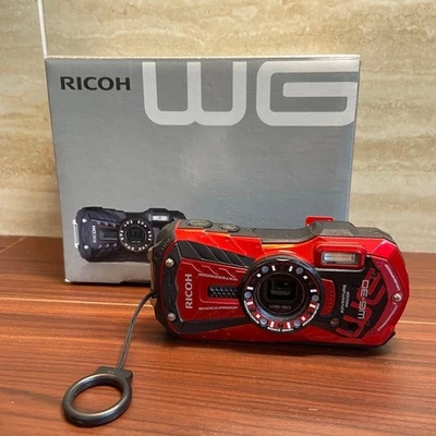 Ricoh WG-30 Red 16MP Waterproof Rugged Compact Camera Tested from Japan - Image 1 of 4