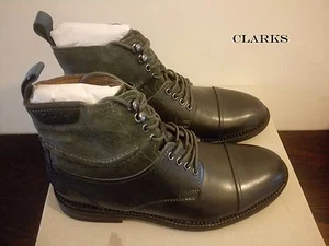 Clarks Para Hombre **Bushwick Cuero Gris Pico **Botas con Cordones Reino Unido 6 / UE 39.5 Precio de venta sugerido por el fabricante £120 - Imagen 1 de 8