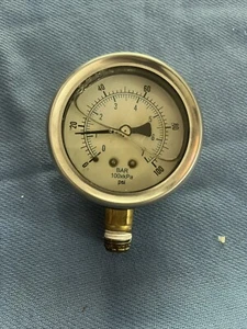 Markenlos Bar 100 x kPa 100 PSI Manometer Marke gebraucht - Bild 1 von 4