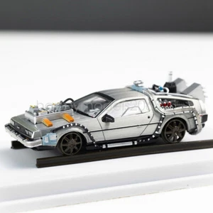 MJ 1/64 Scale For Back to the Future DeLorean Time Machine2 Diecast Toy Model - Picture 1 of 5