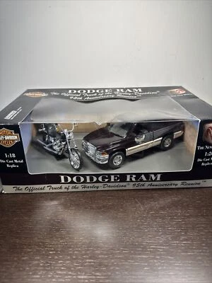 Harley Davidson Dodge Ram Truck 95th Anniversary Dyna Wide Glide 1:26 Scale - Image 1 of 4