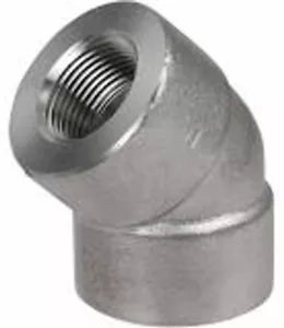 1" NPT 3000 (3M) 45-Degree Elbow A105 Forged Steel Pipe Fitting (Lot of 4) - Picture 1 of 8