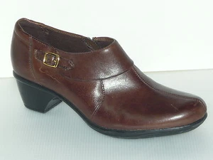 Clarks Bendables Brown Leather Comfort Casual Shoes Women's Sz 9M - Picture 1 of 8