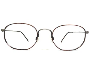 Vintage Flexon Eyeglasses Frames Flexibles 132 Amber/Pewter Tortoise 48-20-140 - Picture 1 of 10