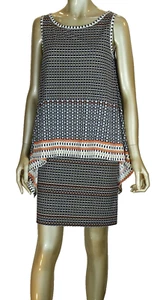 MAX STUDIO~NWT $118~MULTI-COLORED SLINKY KNIT 2 PC LOOK SLVLSS DRESS-SZ:XS - Picture 1 of 10