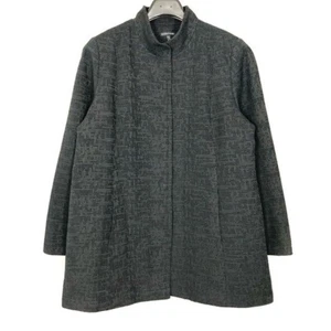 Chaqueta Eileen Fisher Longline Texturizada Para Mujer Talla XL Bolsillos Frontales a Presión Línea A - Imagen 1 de 9