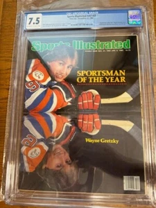 1982 Wayne Gretzky Edmonton Oilers SOY Sports Illustrated Newsstand CGC 7.5 - Picture 1 of 4