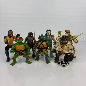 7 Vintage TMNT Teenage Mutant Ninja Turtles Action Figure 1988 1989 1990 Tracked - Picture 1 of 21