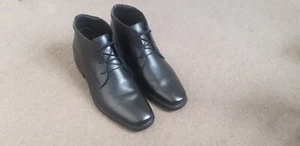 Botines de cuero negro GEOX RESPIRA para hombre talla UK 10 - EXCELENTE ESTADO - Imagen 1 de 15