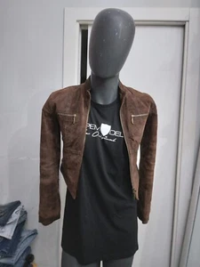 VERA PELLE Giacca in vera pelle usato donna woman marrone Tg 40 XYC1206L - Imagen 1 de 6