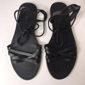 Madewell wrap up sandals Sz 8.5 - Picture 1 of 7