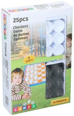 Classic Draughts Checkers Board Game Family Kids Traditional Folding Board Game