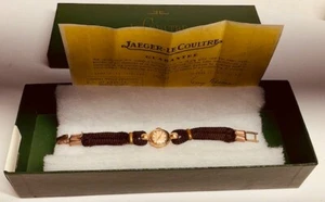 Art Deco Jaeger LeCoultre 18k Solid Yellow Gold Ladies Watch+box+papers RUNS! - Picture 1 of 10
