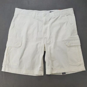St Johns Bay Size 42 Mens Cargo Shorts Comfort Stretch Waistband White - Picture 1 of 22