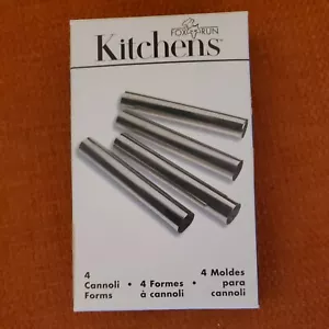 Fox Run Cannoli Forms = Set of 4 Steel Tubes Molds New in Box . - Picture 1 of 6