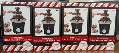LOT OF 4 NEW RETRO STYLE CHOCOLATE FOUNTAIN  *NEW & PREWRAPPED PIC IS ACTUAL LOT - Image 1 of 2