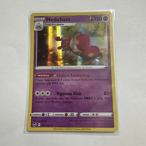 Medicham Holo Raro - 073/195 - Silver Tempest Pokemon 2022 Casi Nuevo/Muy Nuevo con Cargador Superior - Imagen 1 de 2