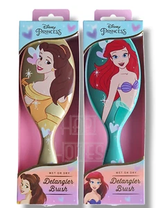 Disney Princess Jasmine Belle Detangler Hairbrush Wet Dry Hair Brush Girls Gift - Picture 1 of 19