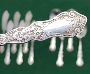 11 Pc ALHAMBRA Silverplate BUTTER SPREADERS & BOUILLON SPOONS, SALAD FORK Rogers - Picture 1 of 8