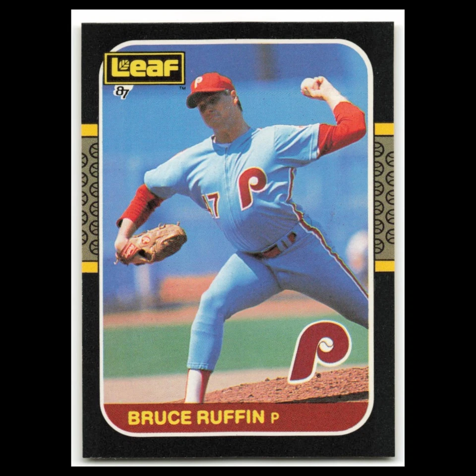 Bruce Ruffin #168 1987 Leaf Philadelphia Phillies Baseball Card MLB NM - Image 1 of 3