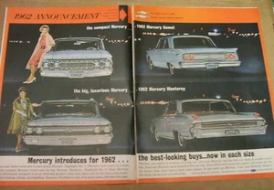 Original 1962 Mercury Comet & Monterey Two-Page Magazine Ad - Picture 1 of 1