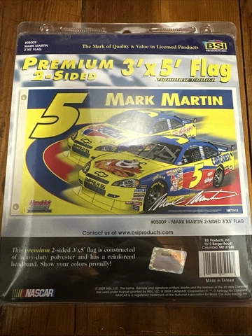 Mark Martin #5 Kelloggs Car Quest Nascar Signature Collection 3X5  New Flag Cover