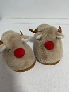 Christmas Adairs M/L 9 - 10 Raindeer Slippers - Picture 1 of 5