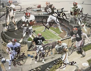 1980’s Signed Cleveland Browns Custom 11x14 Photo JSA Kosar Mack Byner Dixon - Picture 1 of 2