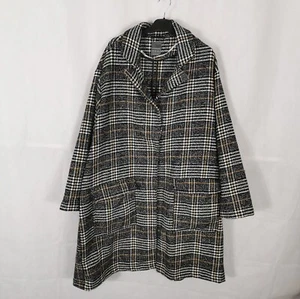 Ladies Jacket Size 20 Primark Black Ivory Check Plaid Smart Light Not lined - Picture 1 of 7