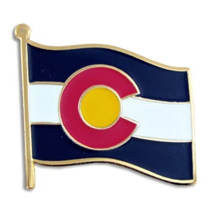 PinMart's Colorado US State Flag CO Enamel Lapel Pin - Picture 1 of 2