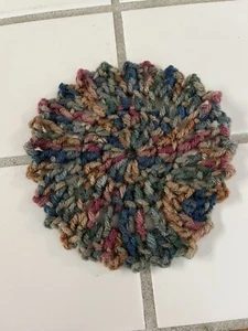 Crocheted Multi-colored Drink Coaster/Plant Coaster - Handmade - Picture 1 of 1