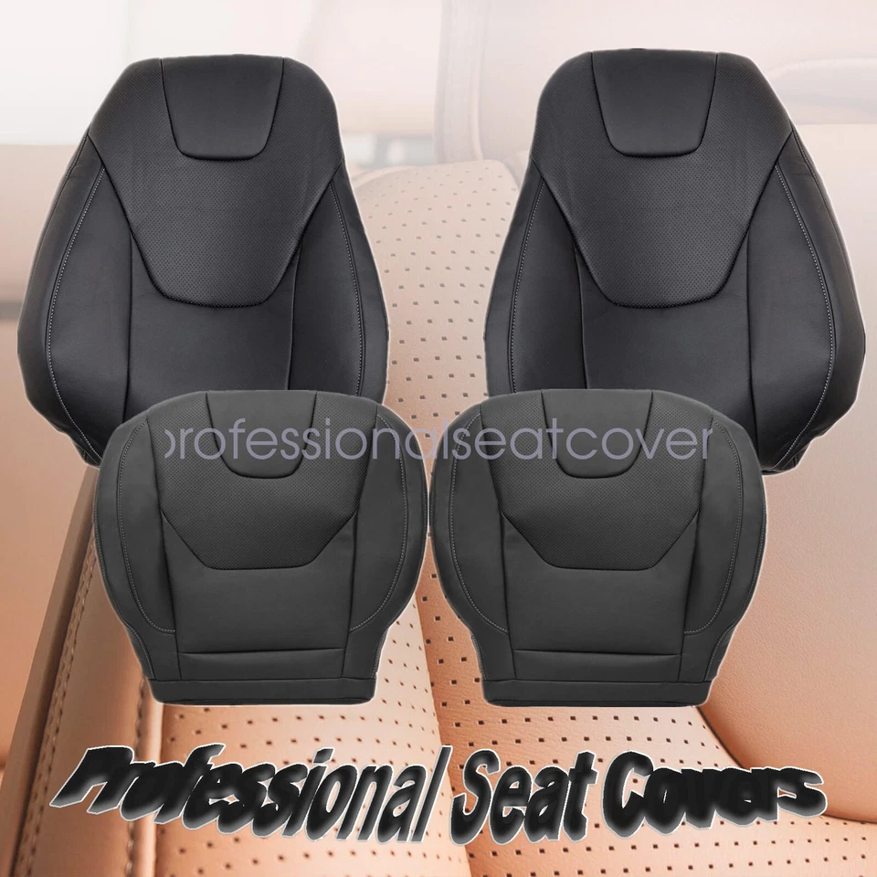 For 2013-17 Ford Fusion Titanium Driver Passenger Bottom Top Leather Seat Cover - Image 1 of 1