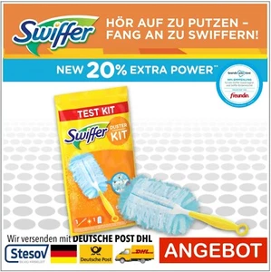 Starter Set Duster Staubmagnet Swiffer Griff + 1 Tuch Staubwedel - Picture 1 of 1