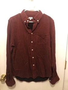 Steven Alan Button Down Shirt Mens SZ Medium Micro Chevron Print Long Sleeve - Picture 1 of 3