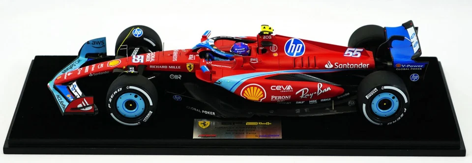 Ferrari F1 SF-24 #55 C. Sainz USA Miami GP 2024 Looksmart 1:18 LS18F1062 - Immagine 1 di 1