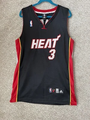 Adidas Official NBA Dwayne Wade #3 Miami Heat Stitched Jersey Size 52 - Image 1 of 4