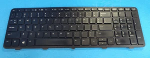 Genuine HP ProBook 650 655 G1 Laptop US Keyboard w/Frame (No Pointer) 738696-001 - Picture 1 of 2