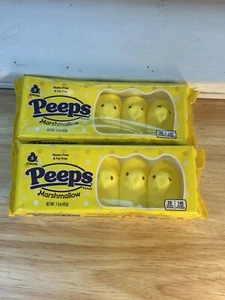 Lote de 2 cajas de pollitos de malvavisco amarillo Peeps 1,5 oz. Ea (5 pollitos/caja) - Imagen 1 de 3