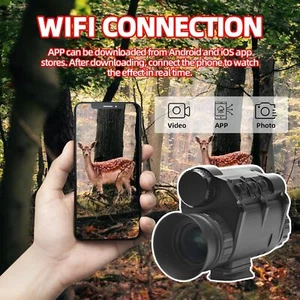 2K NVG30 Infrared 1920x1080p Night Vision Goggles Monocular WiFi For Hunting AU - Picture 1 of 9